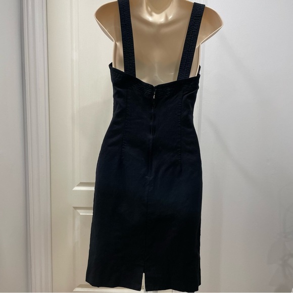 Blume Size 8 Black Dress Viscose Linen Blend, Adjustable Straps Made in Canada - Picture 7 of 15